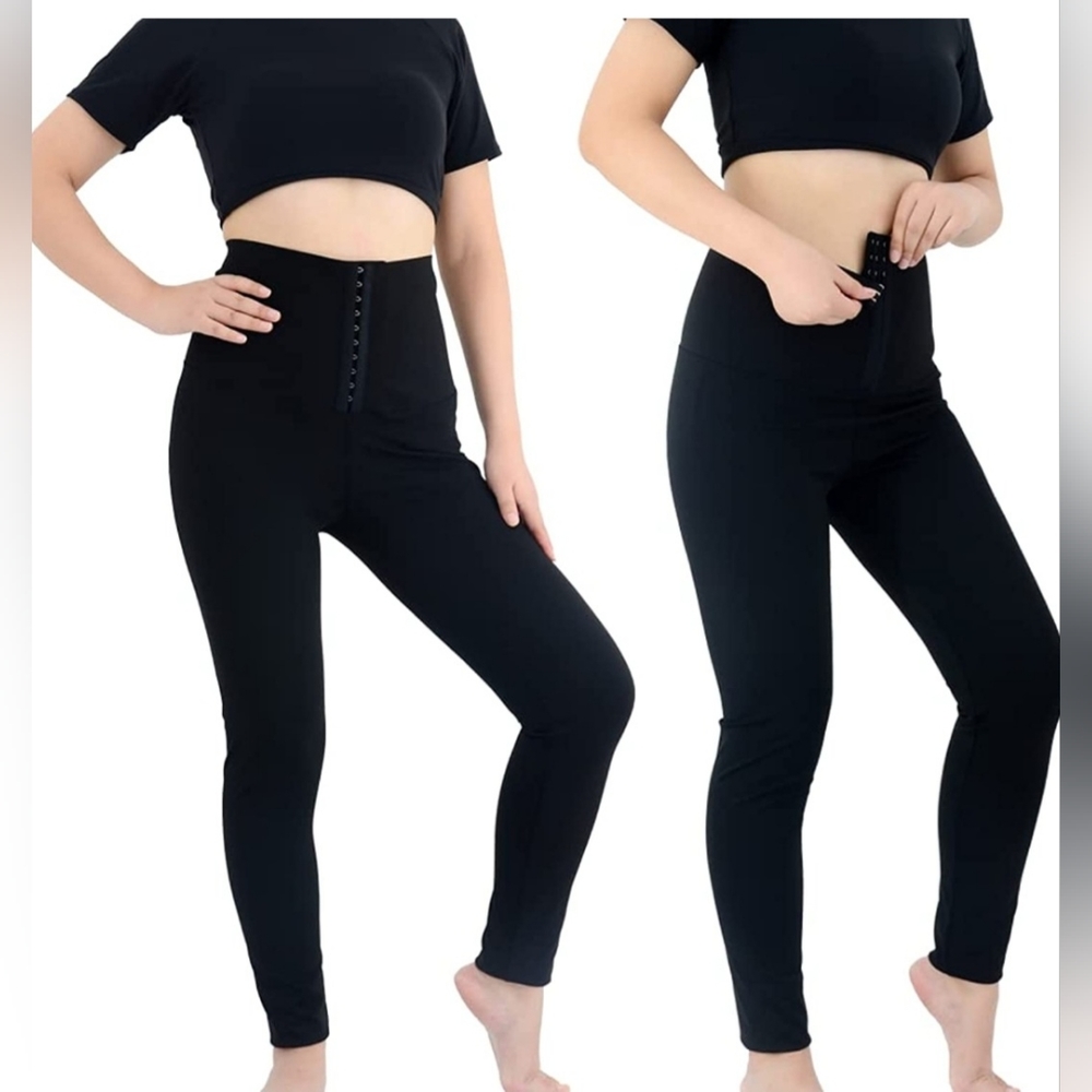 Women High Waist Corset Leggings Tummy Control Yoga Pants,Slimming Body Shaping - Picture 2 of 4